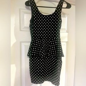 Black and White Polka Dot Retro Dress